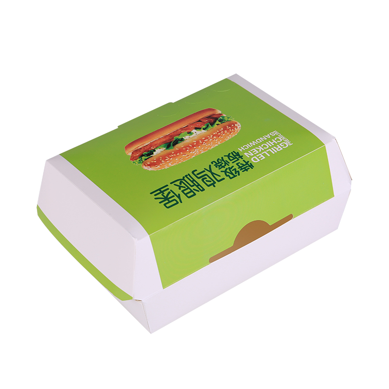 Disposable paper hamburger box
