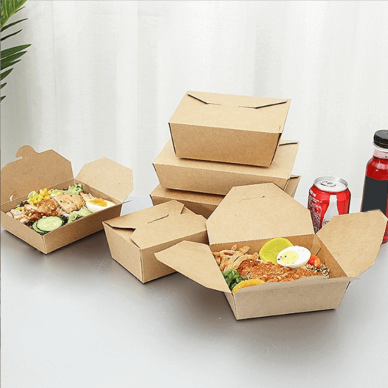 Recycled kraft paper food packaging