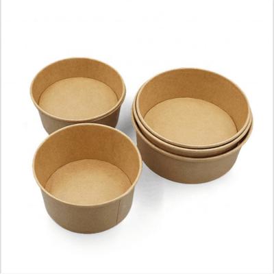 kraft paper bowl with pp lid