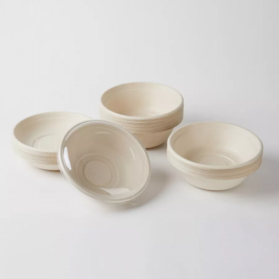  Bagasse Salad Bowl with Clear Lid